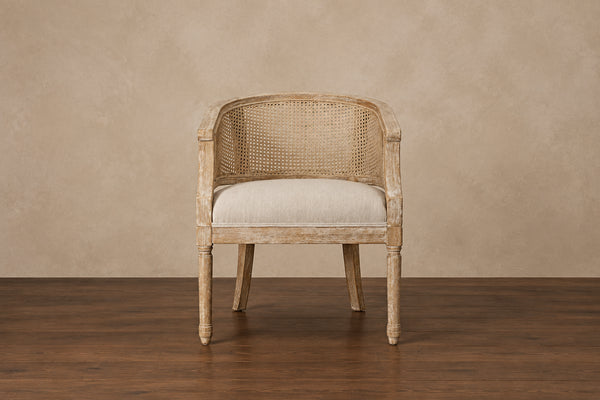 Wood and Cane Accent Chairs (Set of 2) by