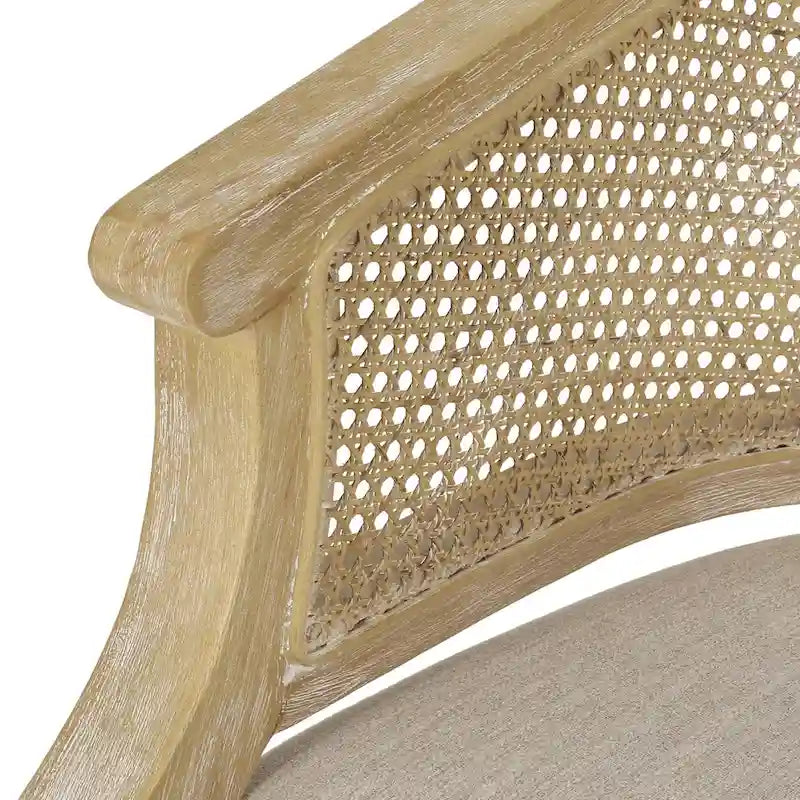 Akzentstühle aus Holz und Rohrgeflecht (2er-Set) von
