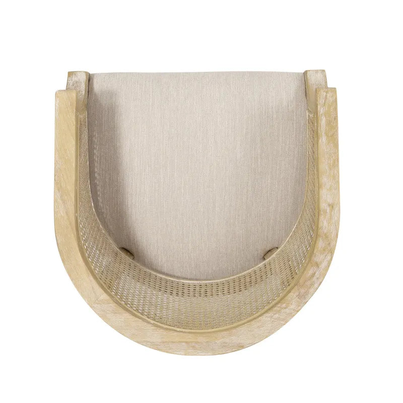 Akzentstühle aus Holz und Rohrgeflecht (2er-Set) von