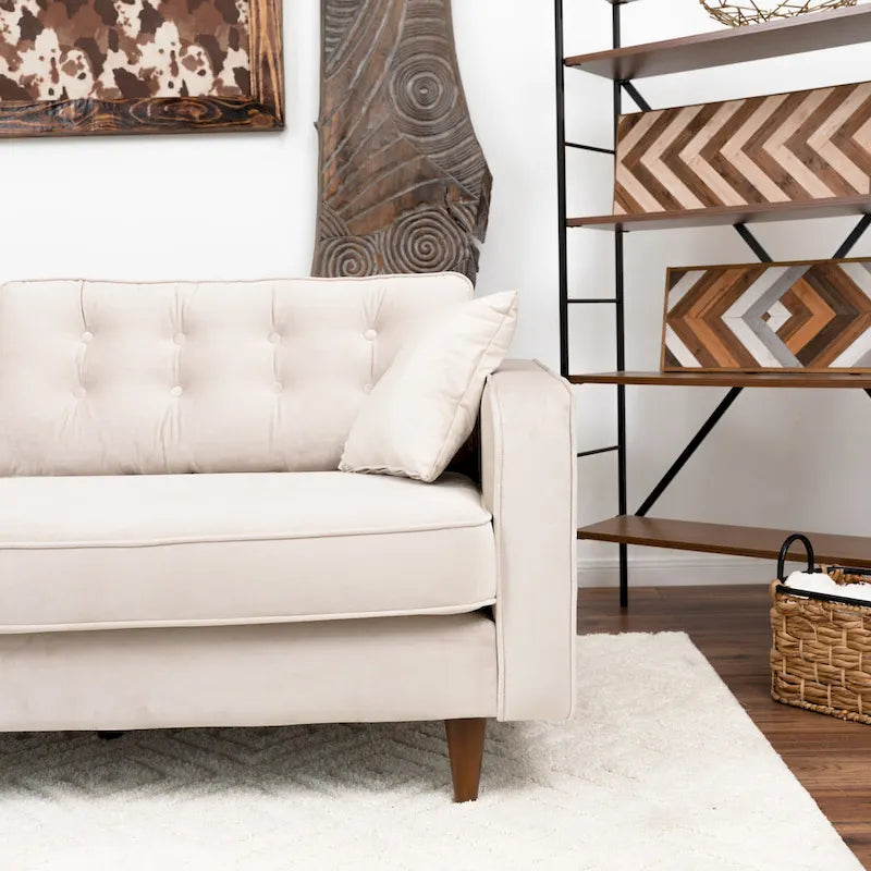 Samtsofa im Mid-Century-Modern-Möbelstil für das Wohnzimmer