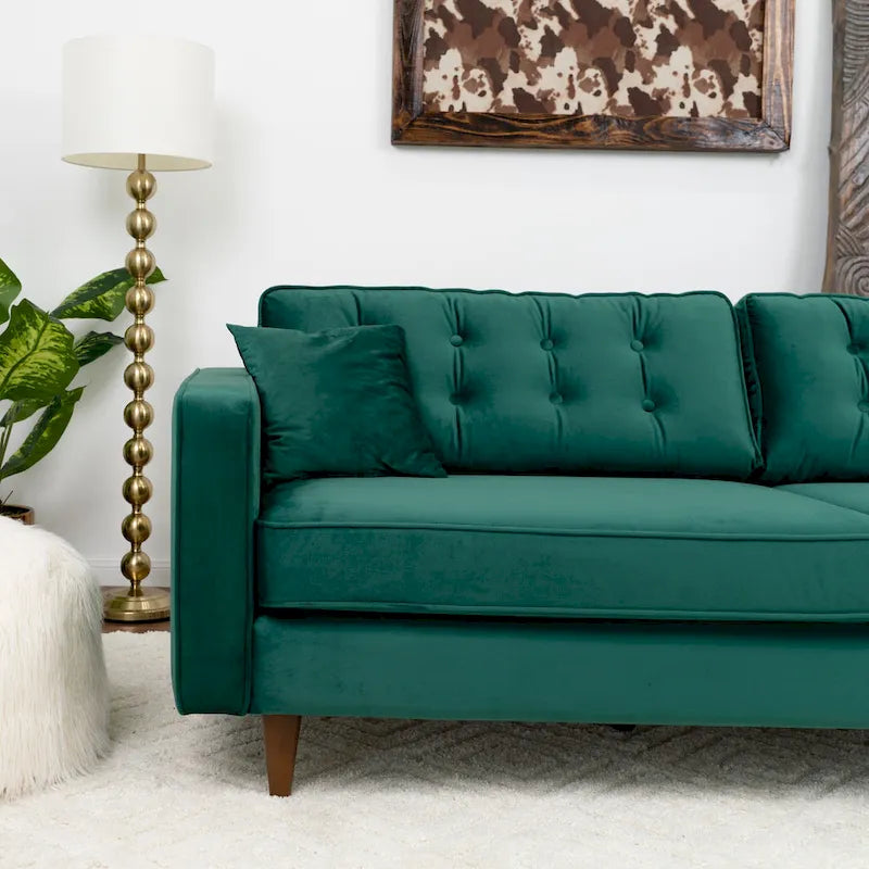 Samtsofa im Mid-Century-Modern-Möbelstil für das Wohnzimmer