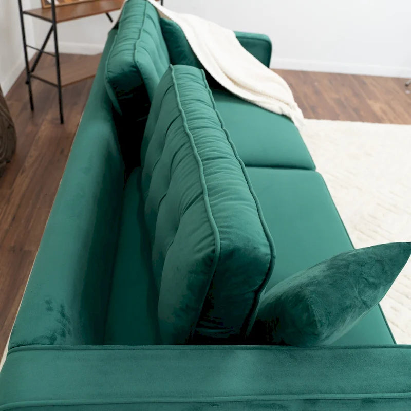 Samtsofa im Mid-Century-Modern-Möbelstil für das Wohnzimmer