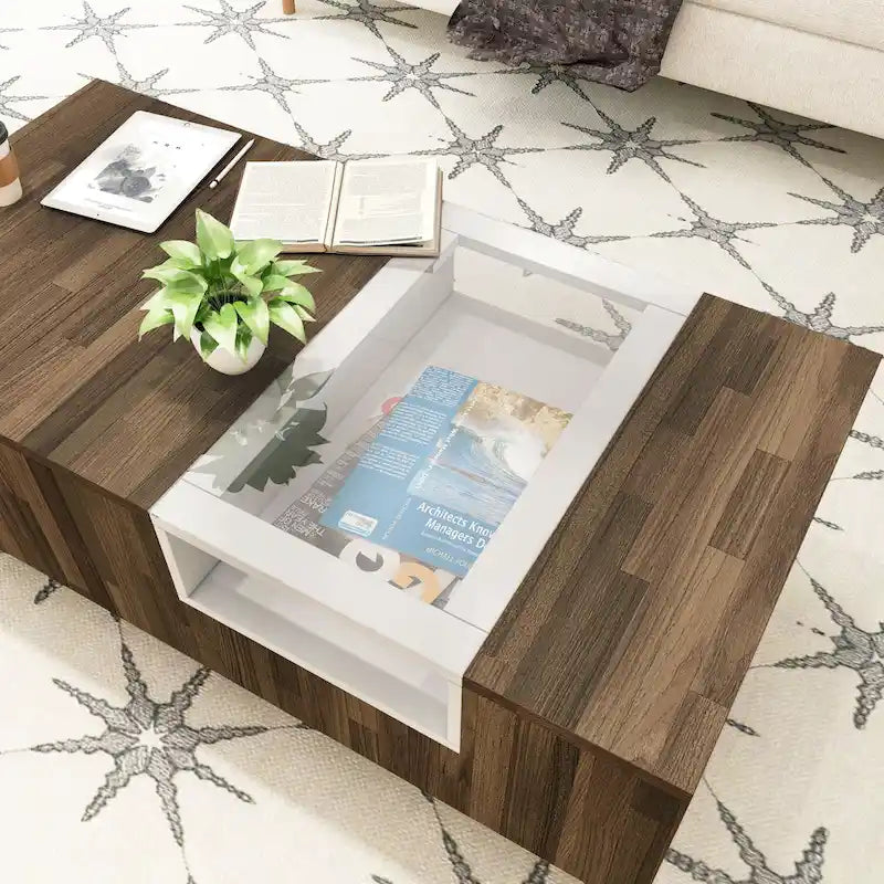 47-inch Two-tone 3-shelf Coffee Table by