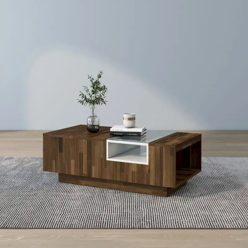 47-inch Two-tone 3-shelf Coffee Table by