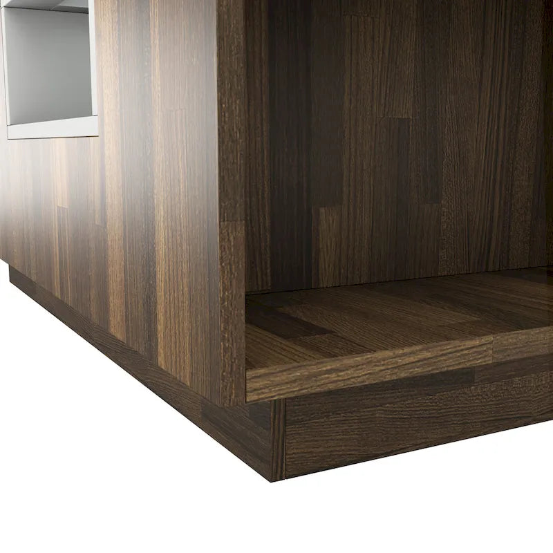 Couchtisch mit 47 Zoll, zweifarbiger Ausführung und 3 Ablagen von