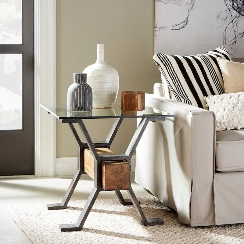 Sawyer Industrial Reclaimed Rectangular End Table