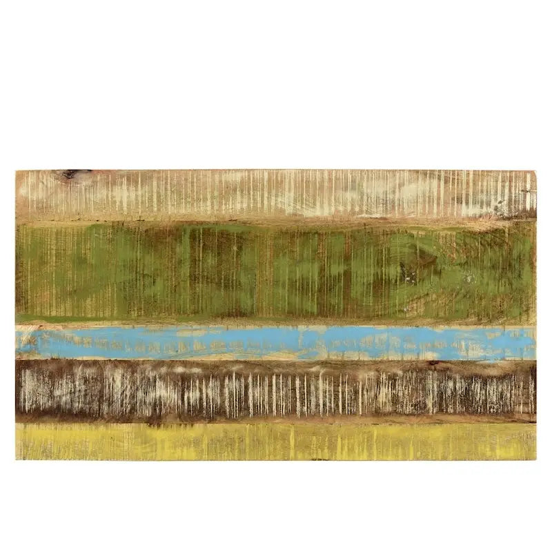 Tavolino da salotto artigianale in legno massello di mango (India) - 46 x 25.5 x 18