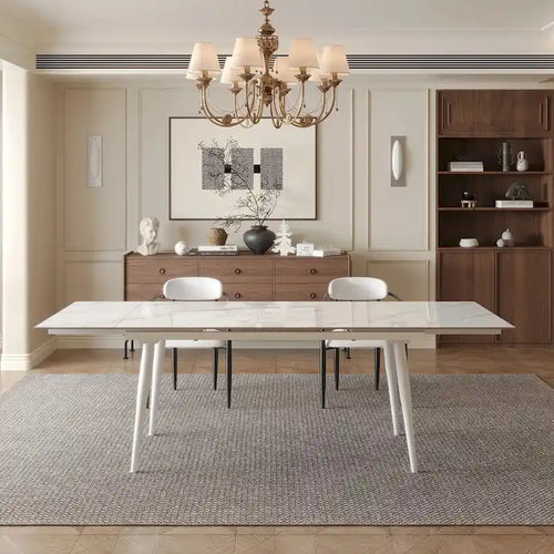 94.48 Rectangular Extendable Sintered Stone Dining Table