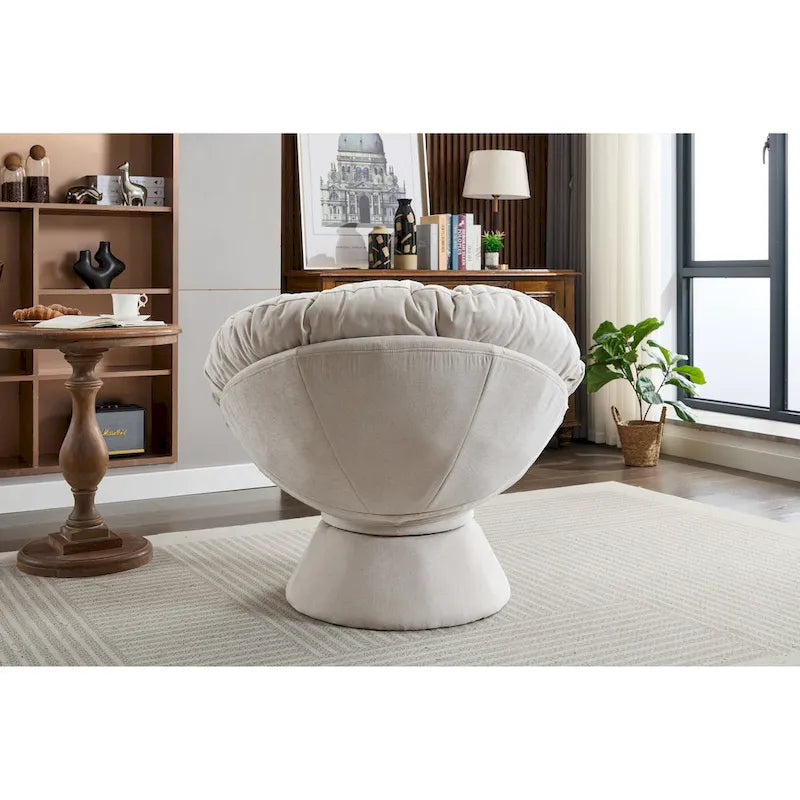 Oversized Swivel Accent Chair, 360 Swivel Barrel Chair, Papasan Chair for Living Room Bedroom