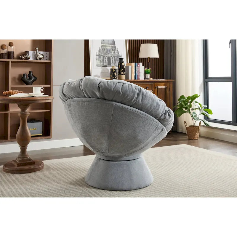 Oversized Swivel Accent Chair, 360 Swivel Barrel Chair, Papasan Chair for Living Room Bedroom
