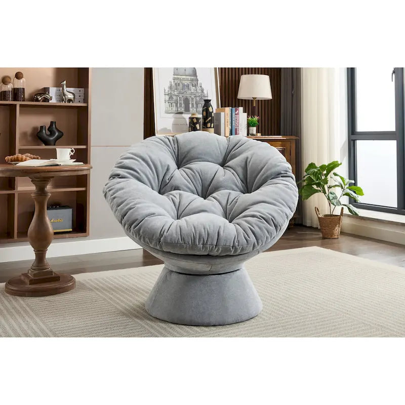 Oversized Swivel Accent Chair, 360 Swivel Barrel Chair, Papasan Chair for Living Room Bedroom