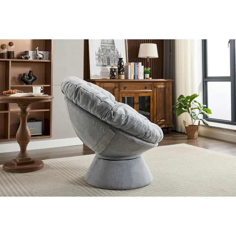 Oversized Swivel Accent Chair, 360 Swivel Barrel Chair, Papasan Chair for Living Room Bedroom