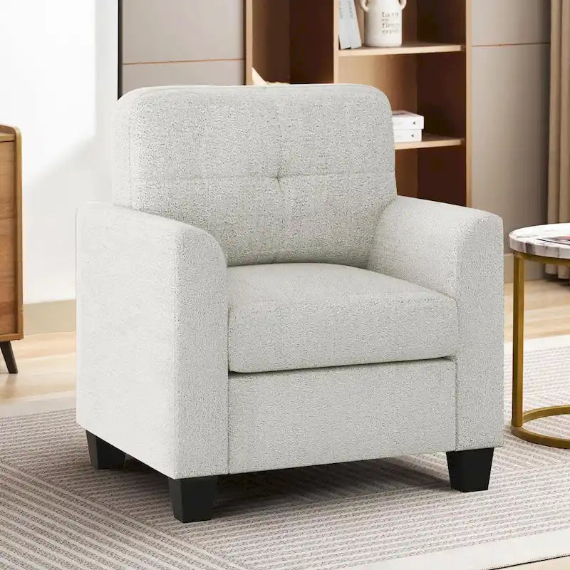 Mid-Century Upholstered Accent Chair Single Sofa with Armrest - 32.5Lx28.9Wx36.2H