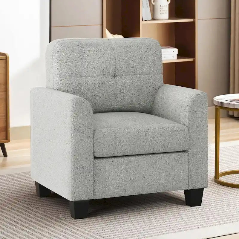 Mid-Century Upholstered Accent Chair Single Sofa with Armrest - 32.5Lx28.9Wx36.2H