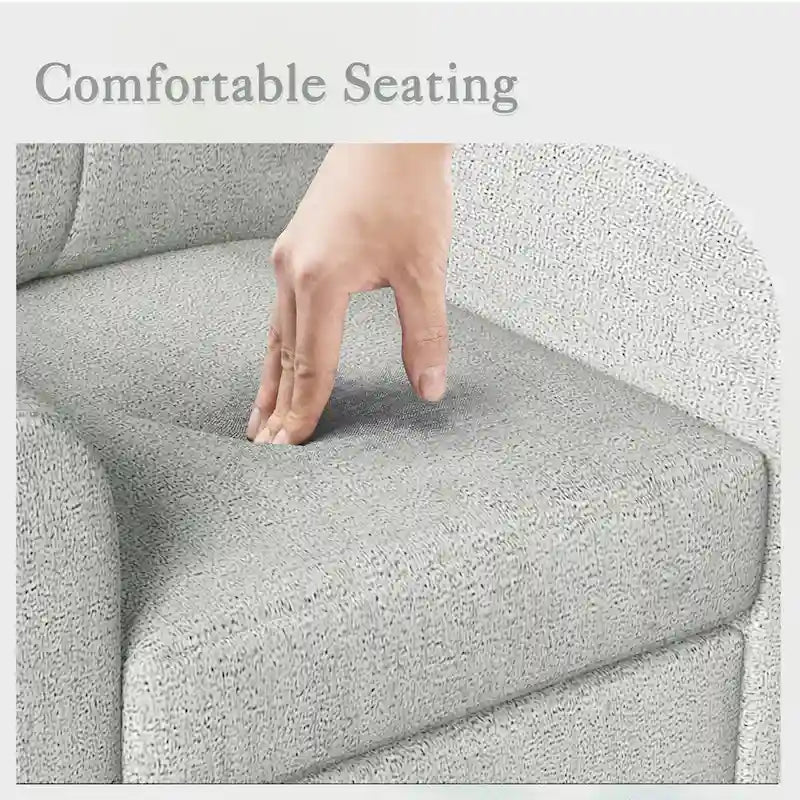 Mid-Century Upholstered Accent Chair Single Sofa with Armrest - 32.5Lx28.9Wx36.2H