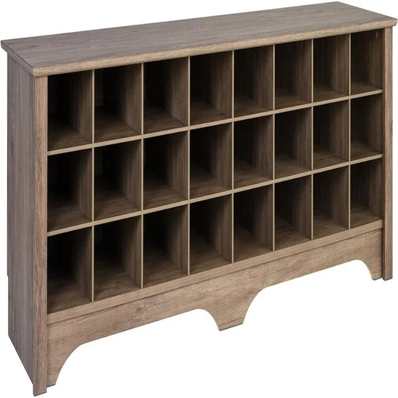 24 Pair Shoe Storage Cubby Bench - 15.5D x 60W x 20.25H