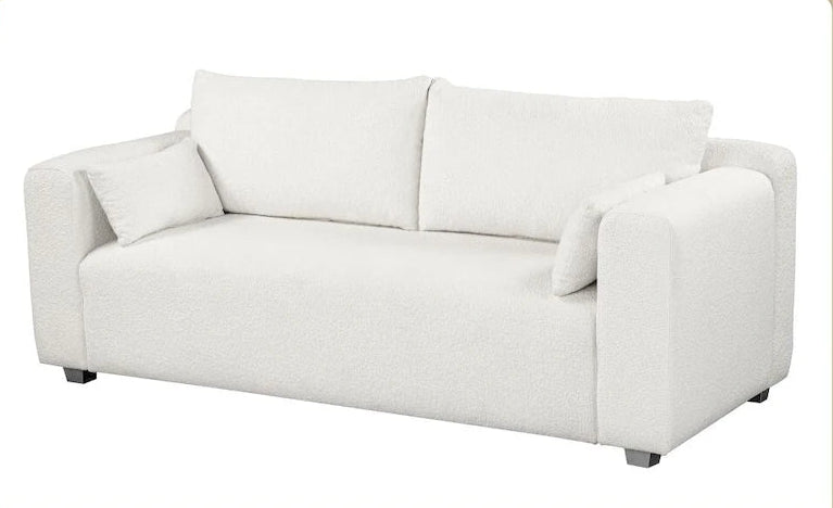 Modern Loop Yarn Fabric Sofa with Extra Wide Domed Arms
