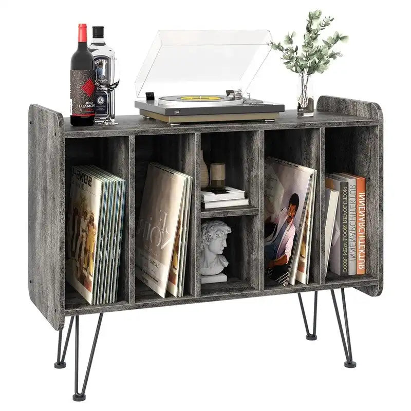 Grande mobile porta dischi in vinile - 13.6D x 33.1W x 26H