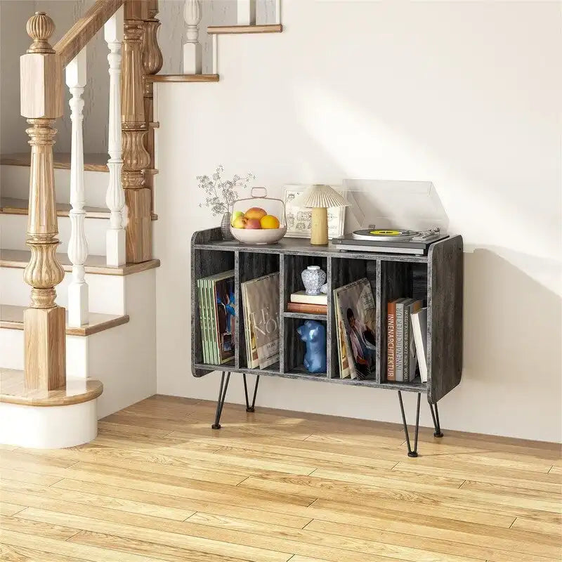 Grande mobile porta dischi in vinile - 13.6D x 33.1W x 26H