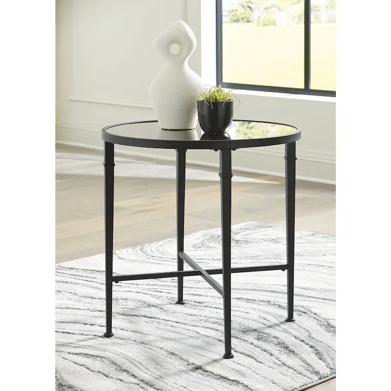 Signature Design by Ashley Cadeburg Black Accent Table - 26W x 26D x 26H